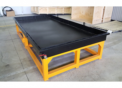 WATER-FILLED TABLES WITH OPERATIONAL AREA 2000X6000 MM